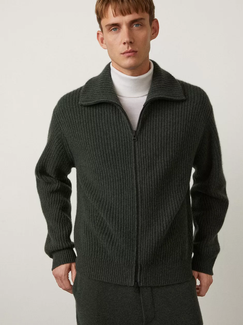 Men LISA YANG The Clement Zip Cashmere Cardigan