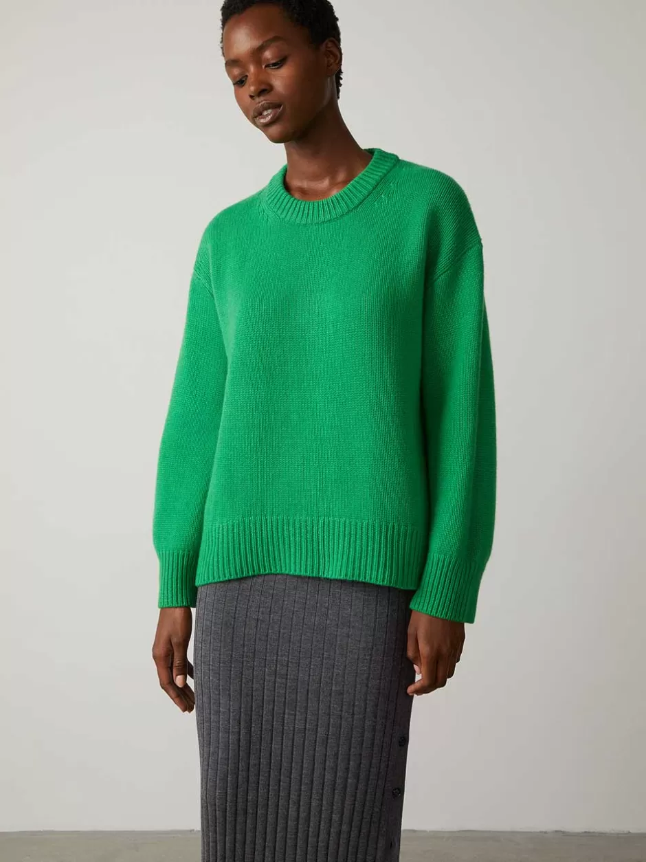 Women LISA YANG The Noor Sweater | Green Cashmere Sweater Women