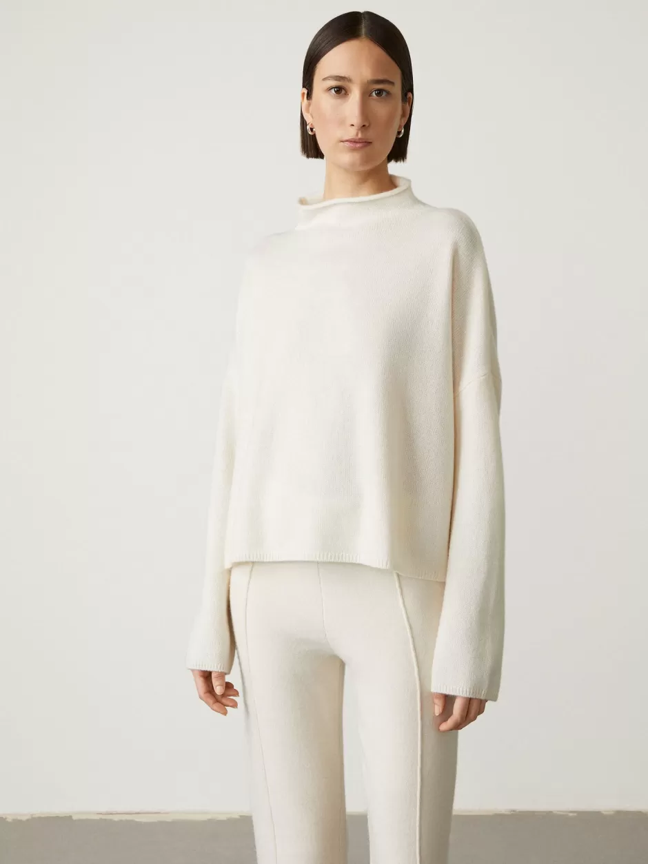 Women LISA YANG The Sandy Sweater | Mock Neck Cashmere Sweater