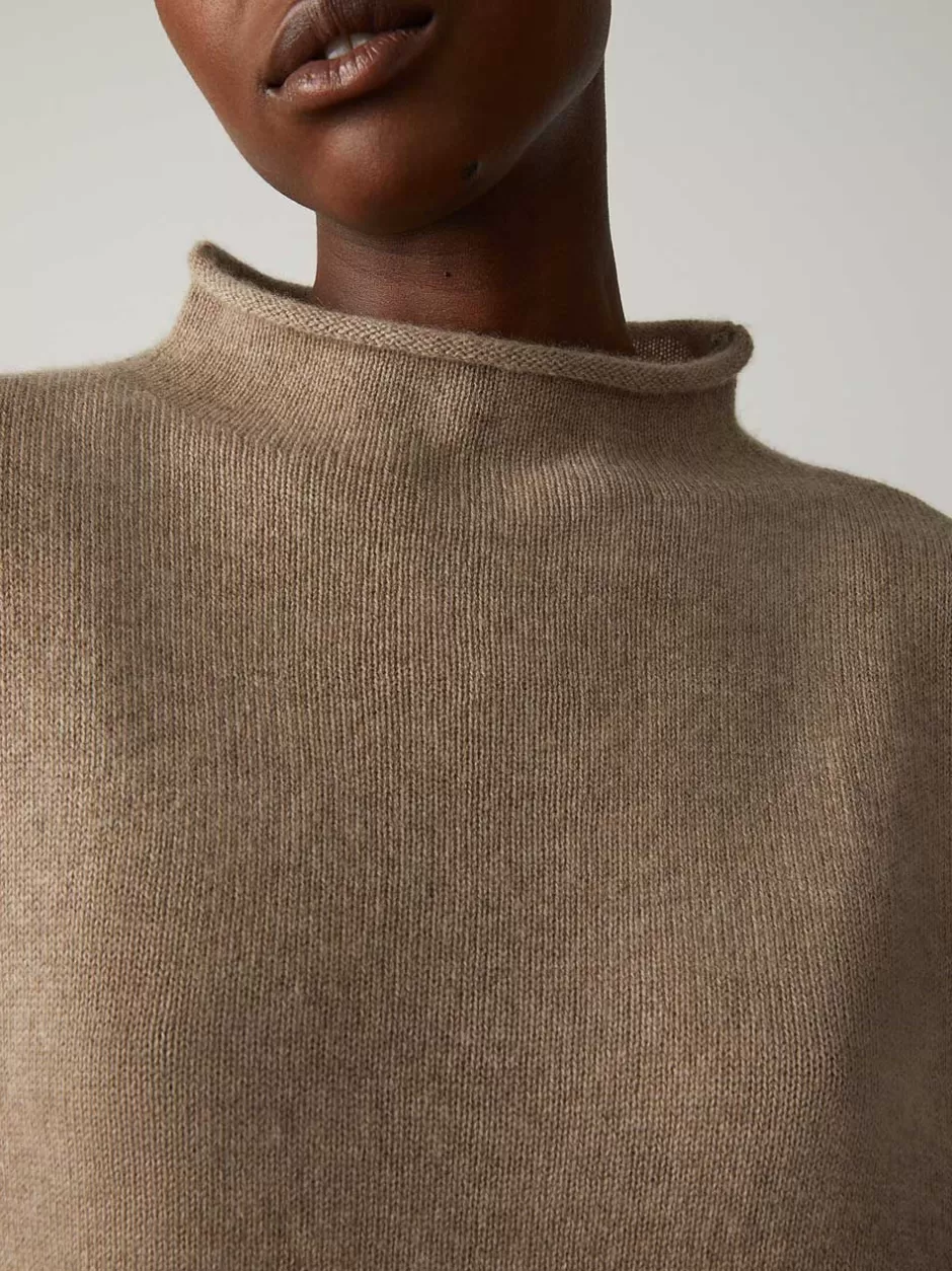 Women LISA YANG The Sandy Sweater | Mock Neck Cashmere Sweater