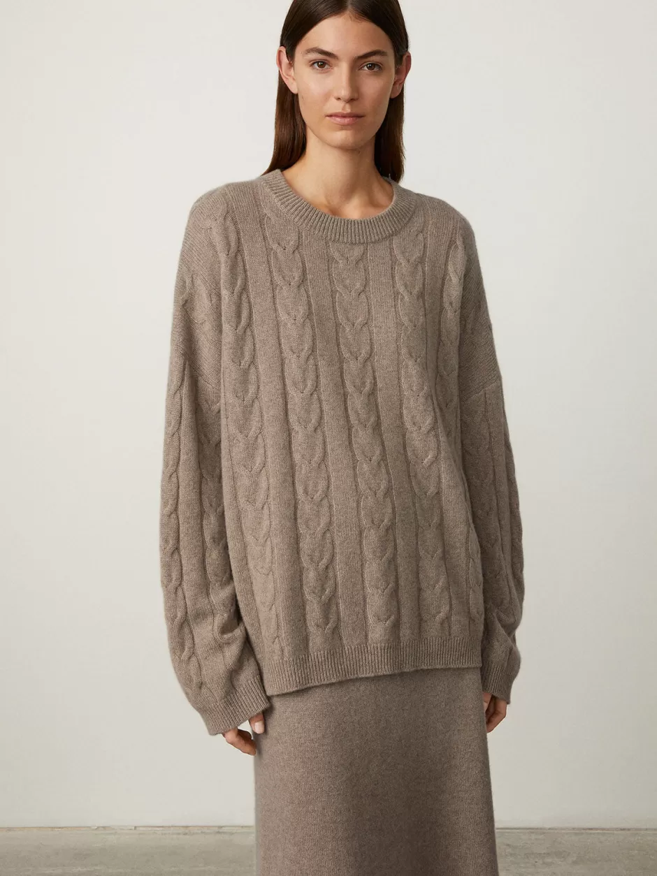 Women LISA YANG The Vilma Sweater | Cable Knit Cashmere Sweater Women